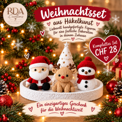 Weihnachtsset im Stricklook